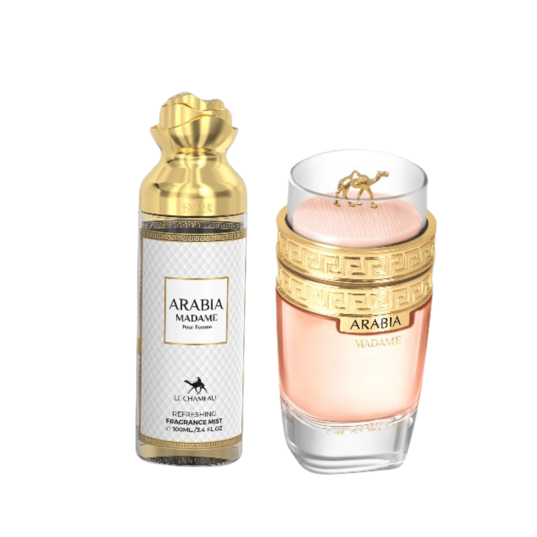 Le Chameau Arabia Madame Modern Floral-Oriental Eau de Parfum and Body Mist Gift Set 100ml + 100ml
