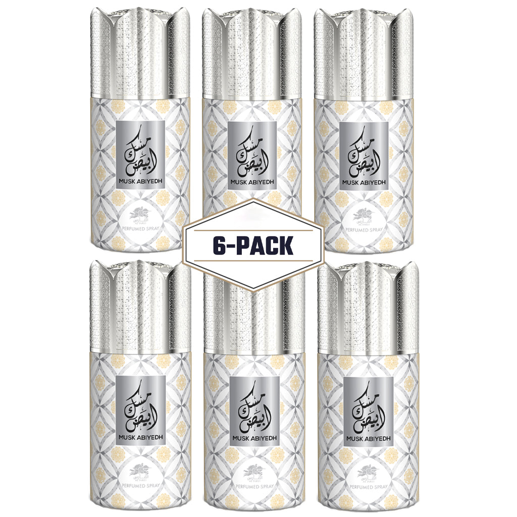 Al Fares Musk Abiyedh Luminous Citrus-Fruity Perfume Deodorant 6 × 250ml