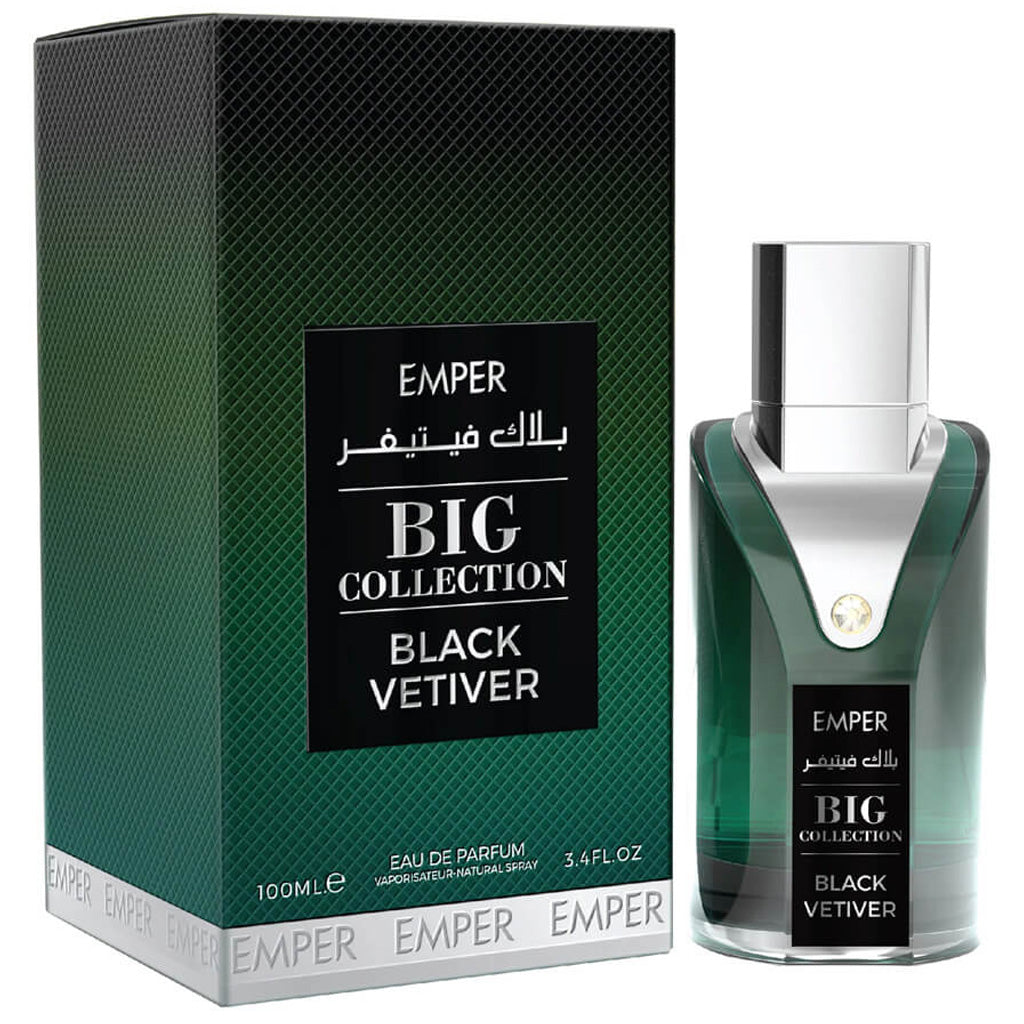 EMPER Big Collection Black Vetiver Citrus Ginger Smoky Tea 100ml Eau de Parfum for Men