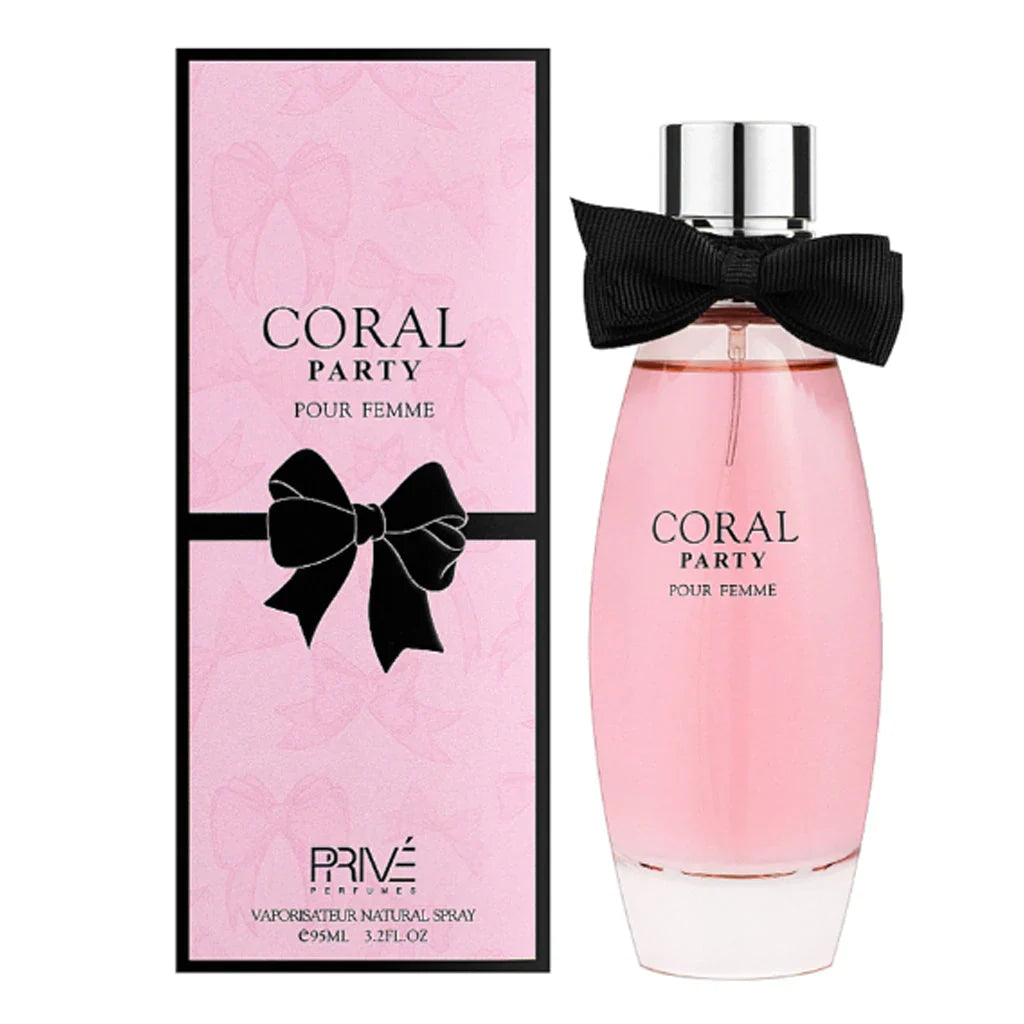 PRIVE Coral Party Pour Femme Vibrant Fruity Floral Eau de Parfum 95ml