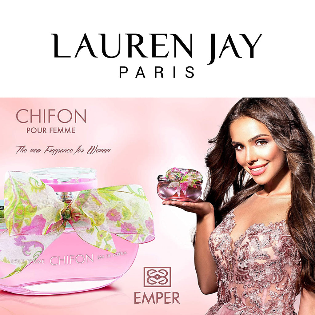 EMPER Chiffon Pour Femme Bright Mandarin Jasmine Vanilla Musk Luminous Floral Eau de Parfum 100ml