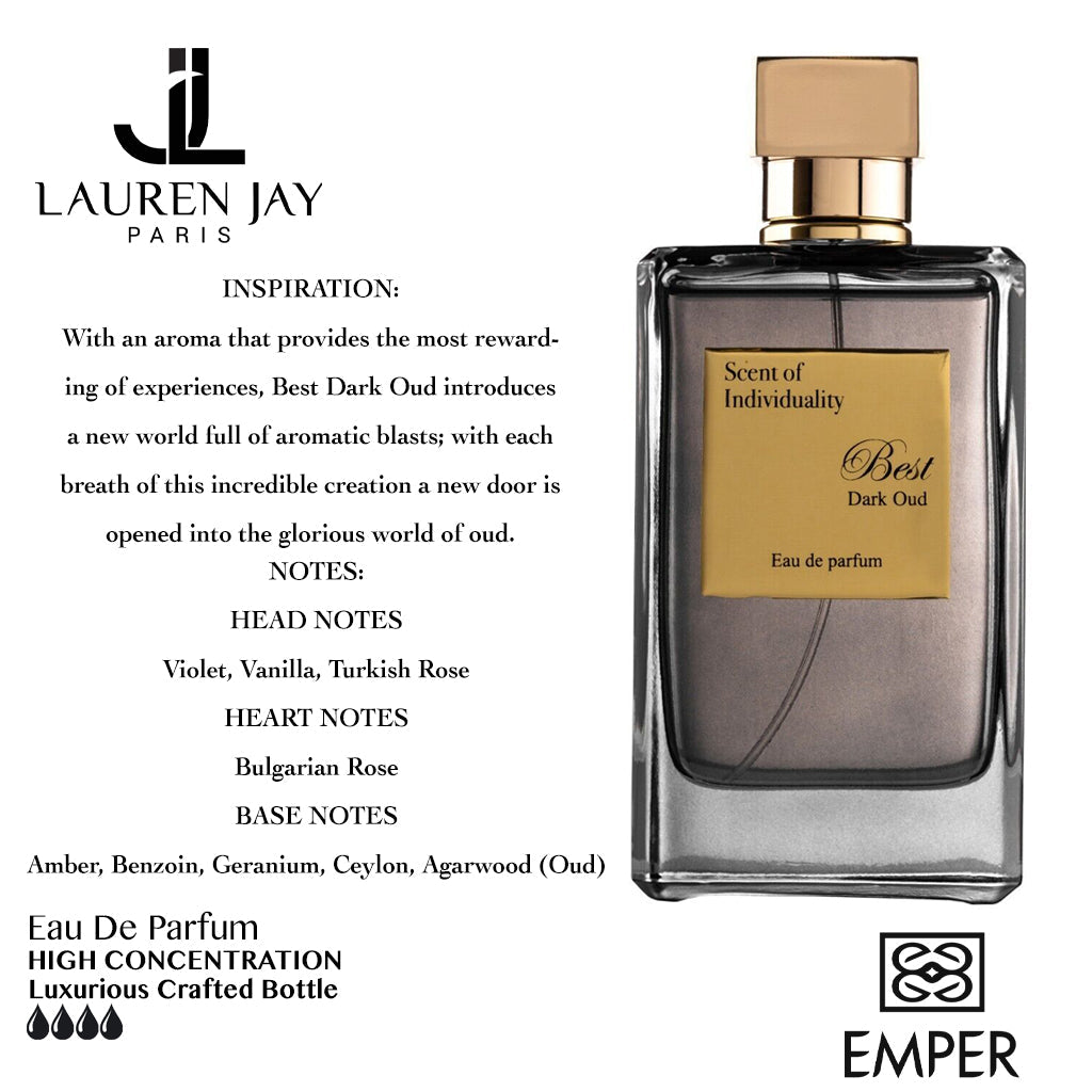 EMPER Best Dark Oud Unisex Eau de Parfum 100ml Sensual Floral and Oud Accord