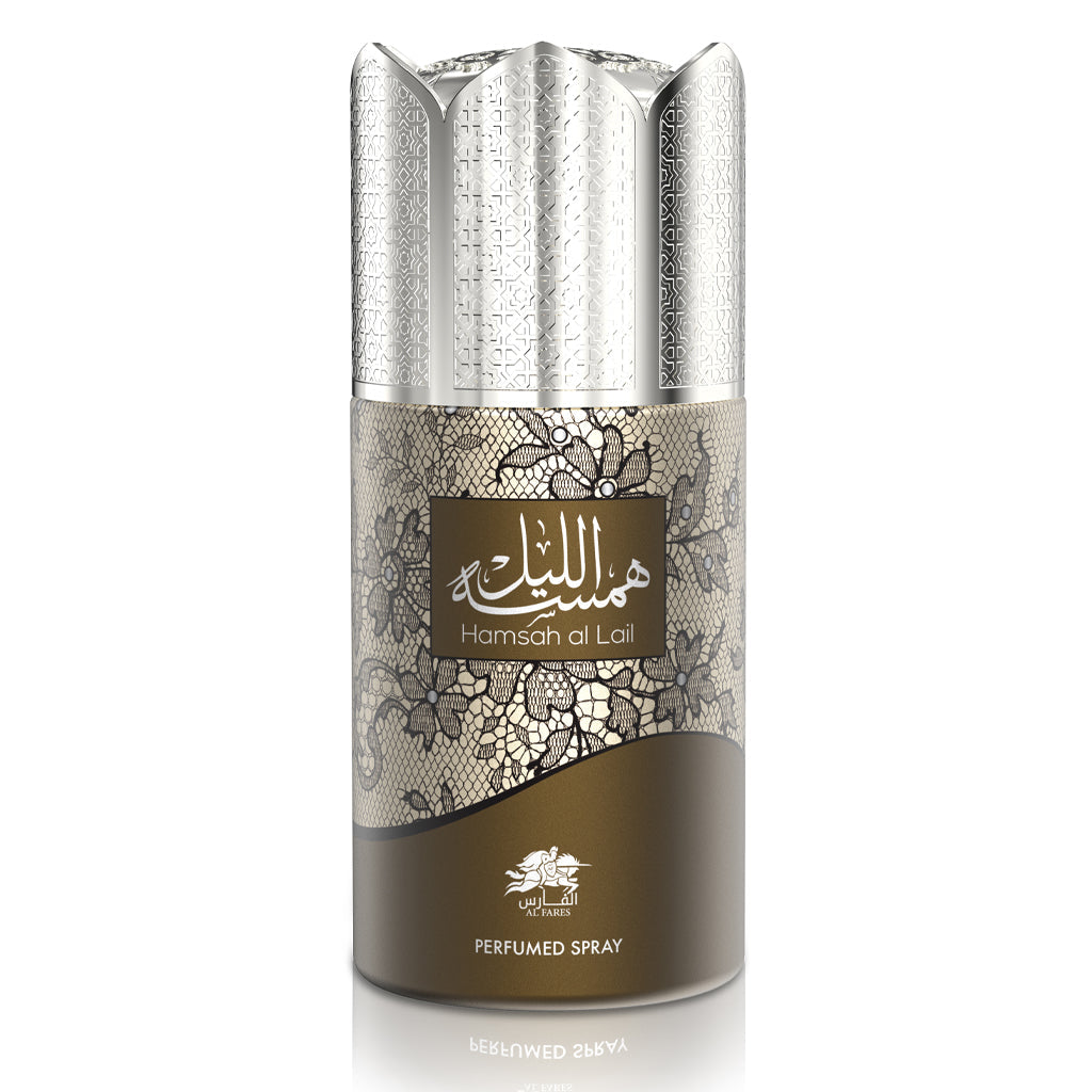 Al Fares Hamsah Al Lail 250ml Perfume Deodorant — Radiant Floral-Citrus Elegance with Jasmine and Ambery Sweet Base