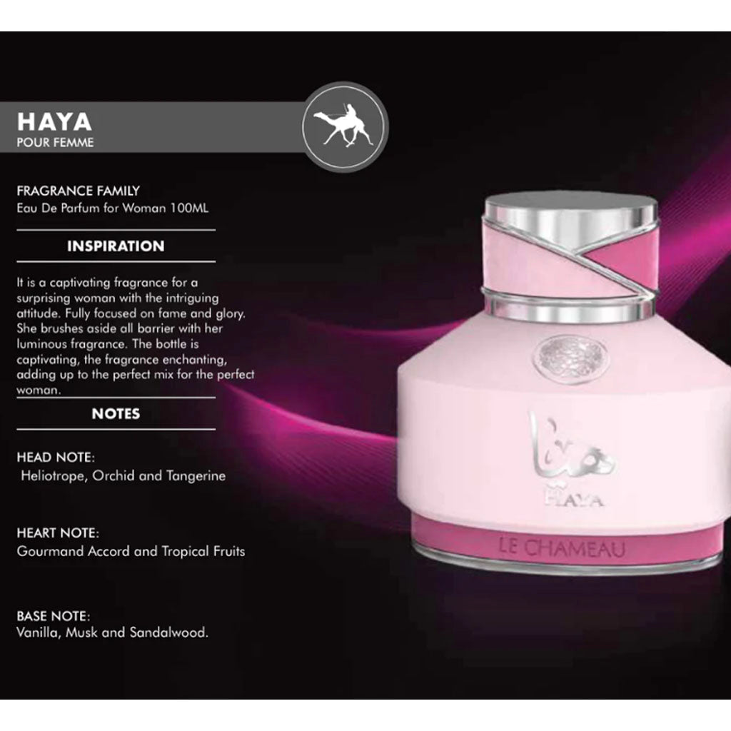 Le Chameau Haya Pour Femme Sophisticated Floral Eau de Parfum 100ml