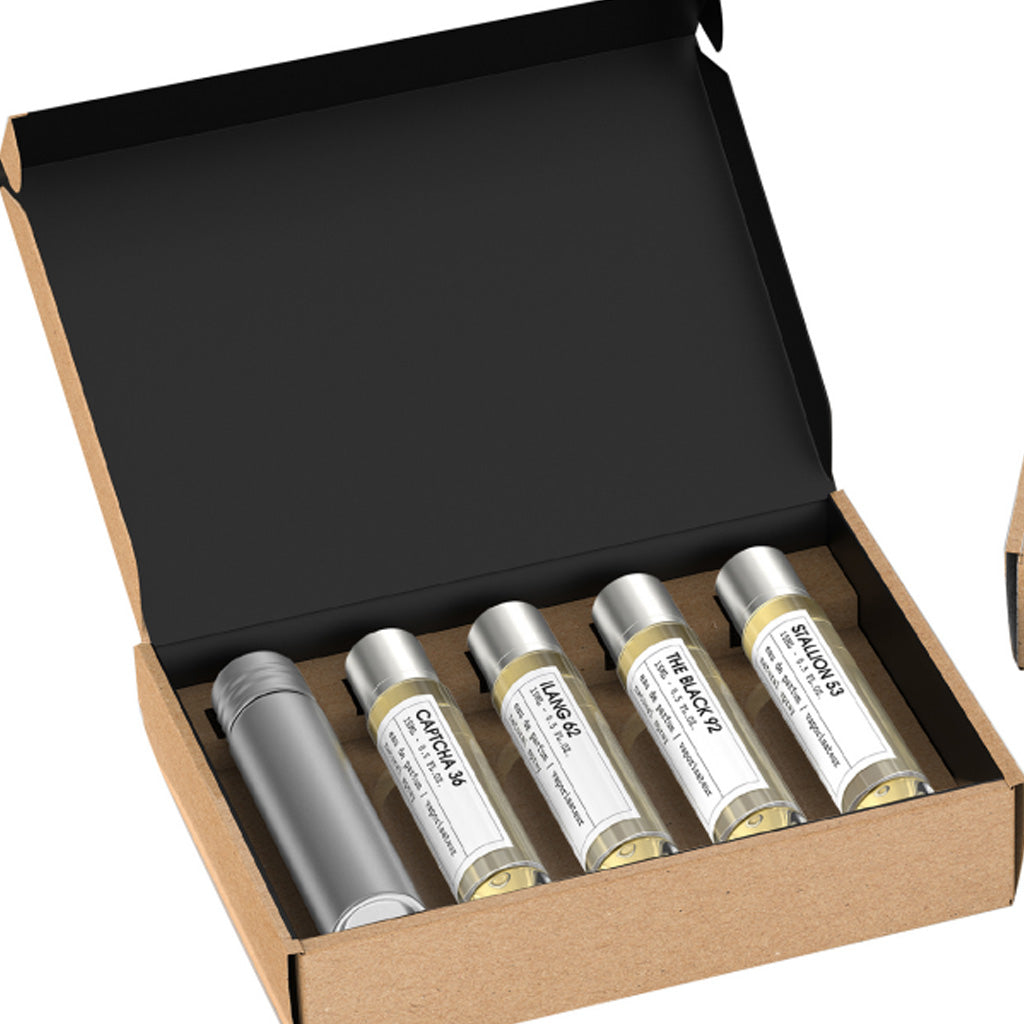 Emper Travel Set for Men Luxury Handcrafted 4 x 15ml Eau de Parfum Premium Aluminum Holder