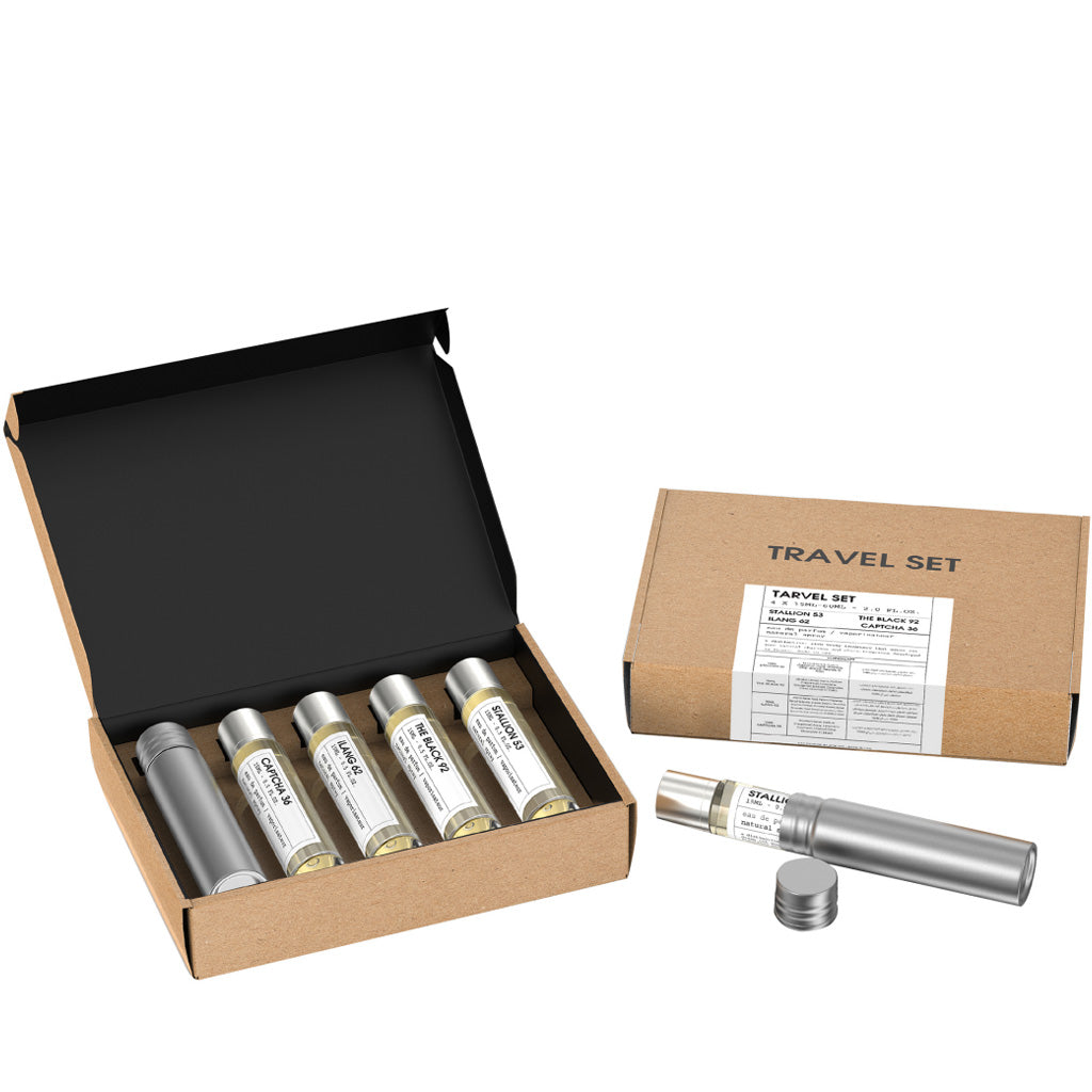 Emper Travel Set for Men Luxury Handcrafted 4 x 15ml Eau de Parfum Premium Aluminum Holder