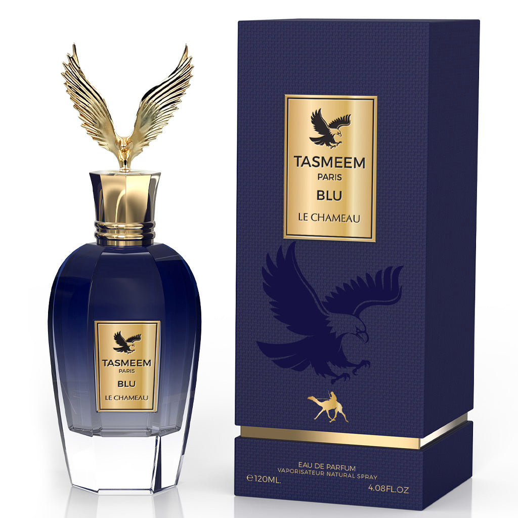 LE CHAMEAU Tasmeem Paris Blu Opulent Gourmand Oud Unisex Eau de Parfum 120ml
