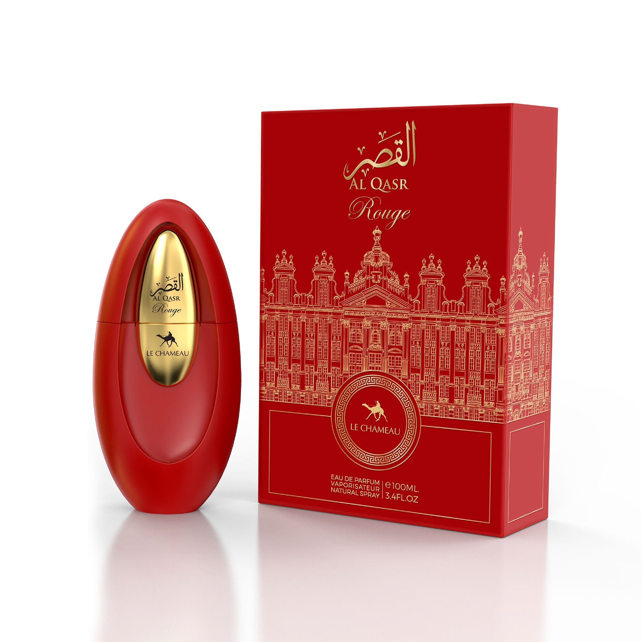Al Qasr Rouge Opulent Oriental Eau de Parfum 100ml Red and Gold