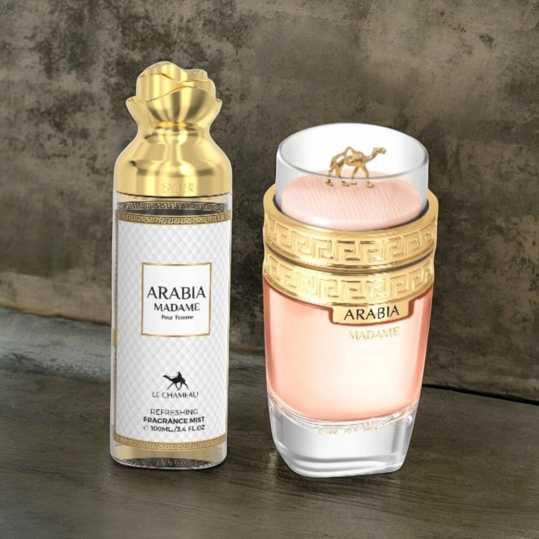 Le Chameau Arabia Madame Modern Floral-Oriental Eau de Parfum and Body Mist Gift Set 100ml + 100ml