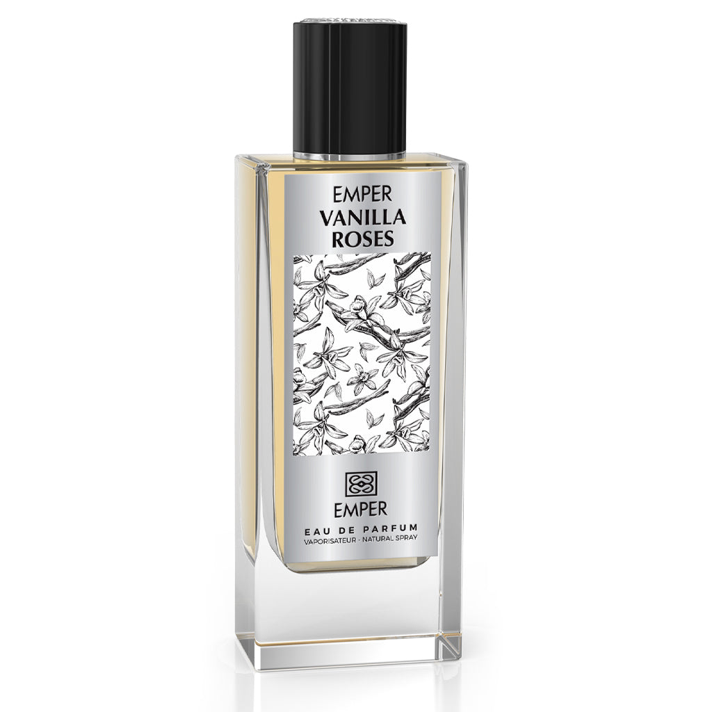 EMPER Blanc Collection Vanilla Roses French Crafted Long Lasting Vanilla Rose Eau de Parfum Concentrated 33% 85ml