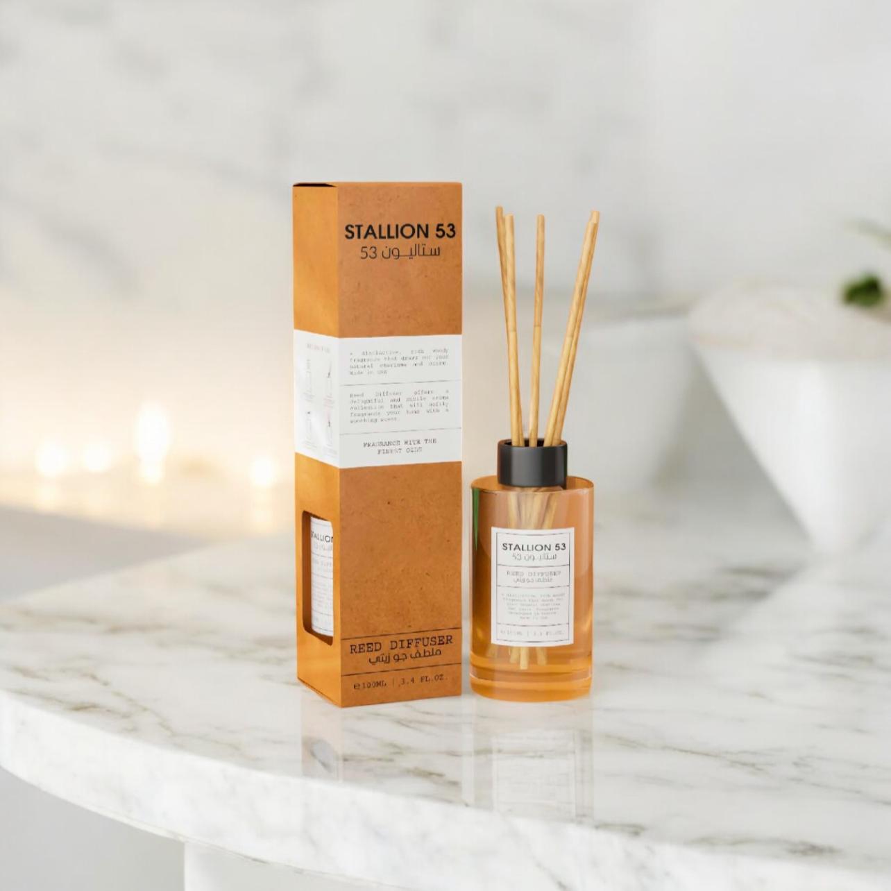 Emper Stallion 53 Premium Woody Floral Reed Diffuser Home Fragrance 100ml