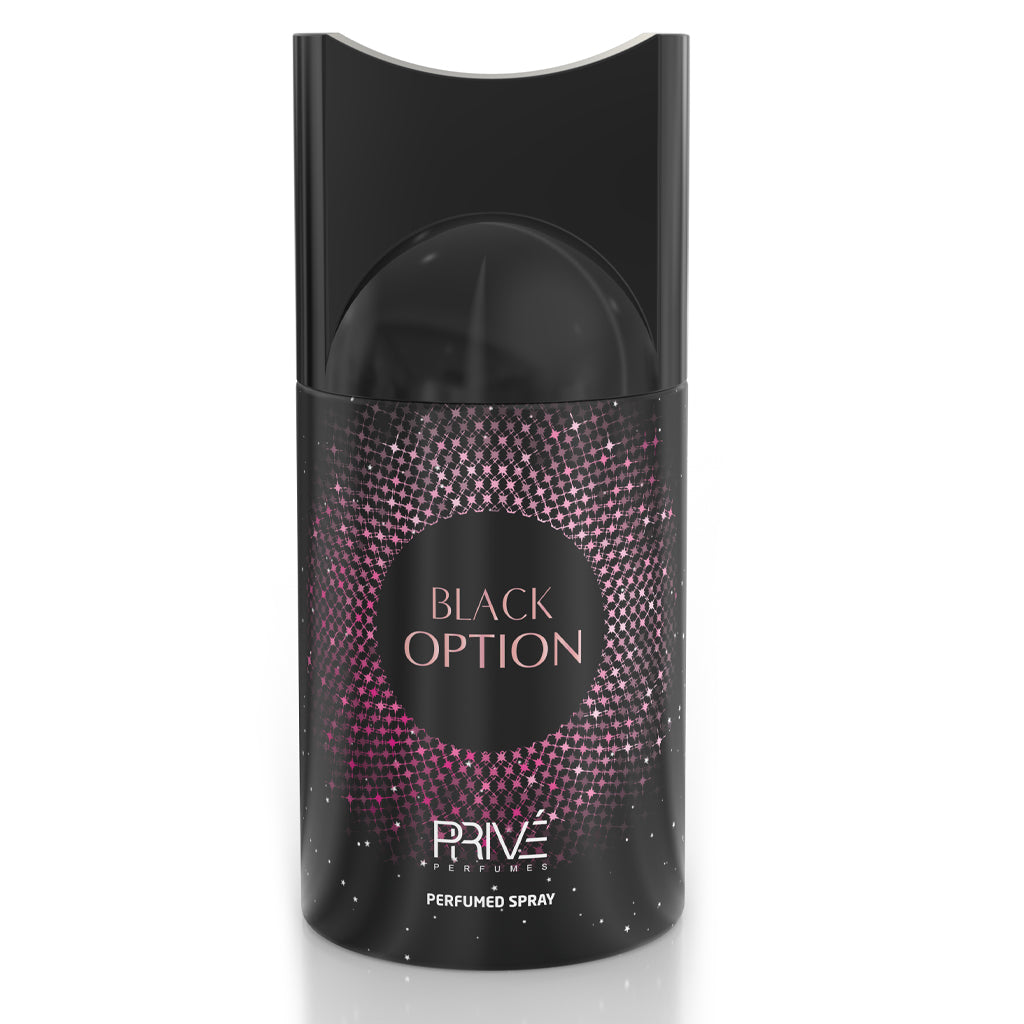 PRIVE Black Option Seductive Gourmand-Floral Perfume Deodorant 250ml
