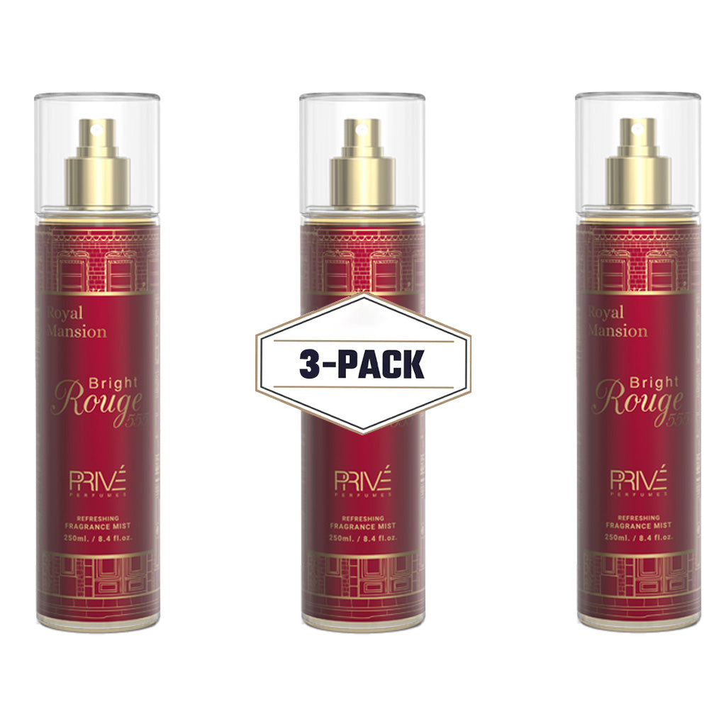 PRIVÉ Bright Rouge 555 Luminous Floral Oriental Body Mist 250ml