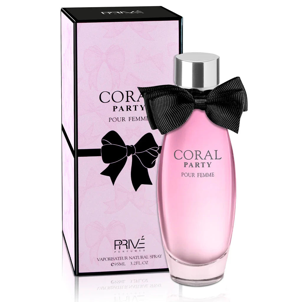 PRIVE Coral Party Pour Femme Vibrant Fruity Floral Eau de Parfum 95ml