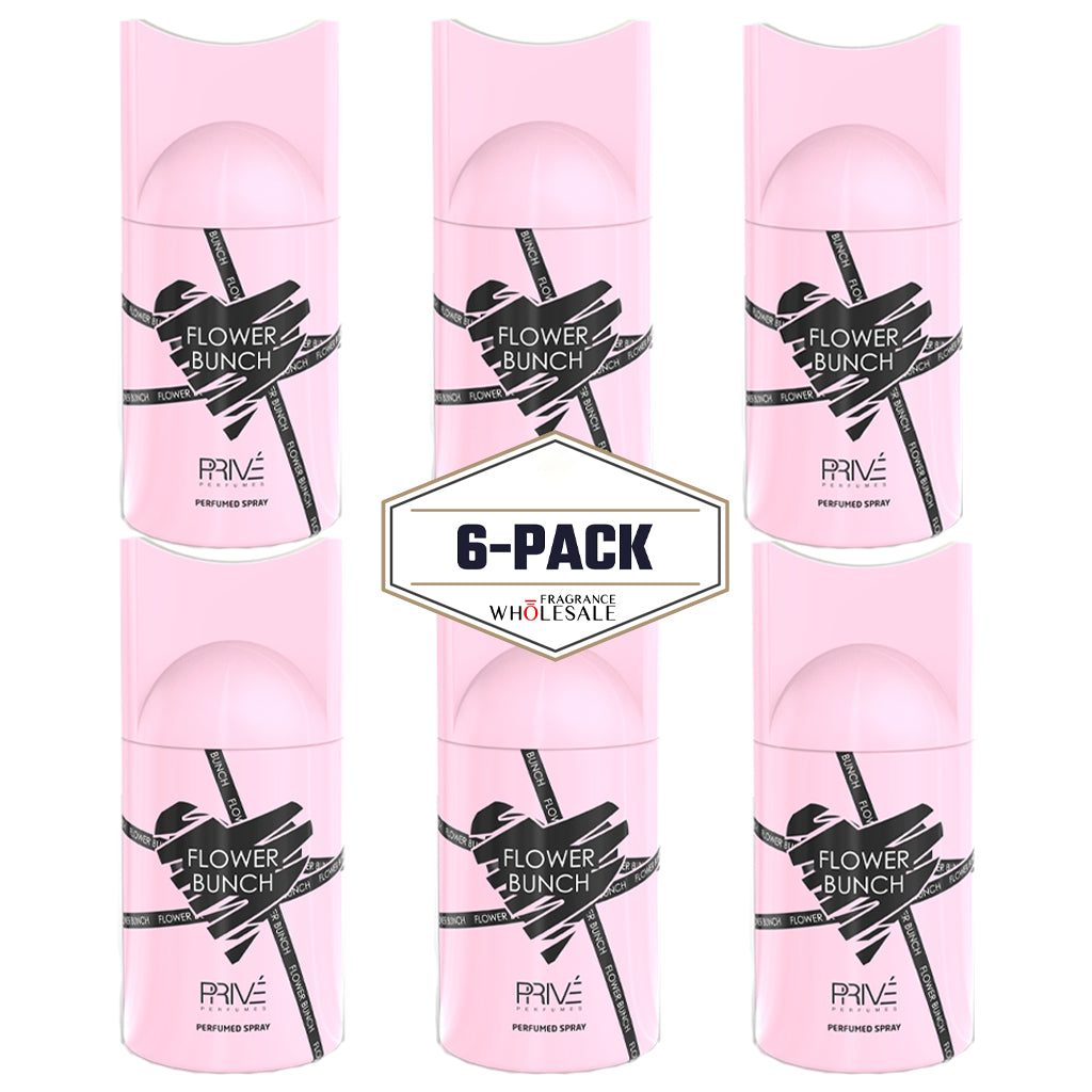 PRIVE Flower Bunch Luminous Floral Bouquet Perfume Deodorant 250ml Value 6-Pack