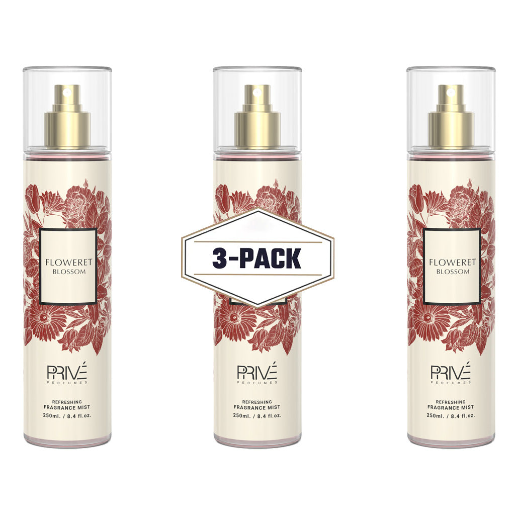 PRIVE Floweret Blossom Effervescent Pink Pepper and Rose Gourmand Body Mist 250ml