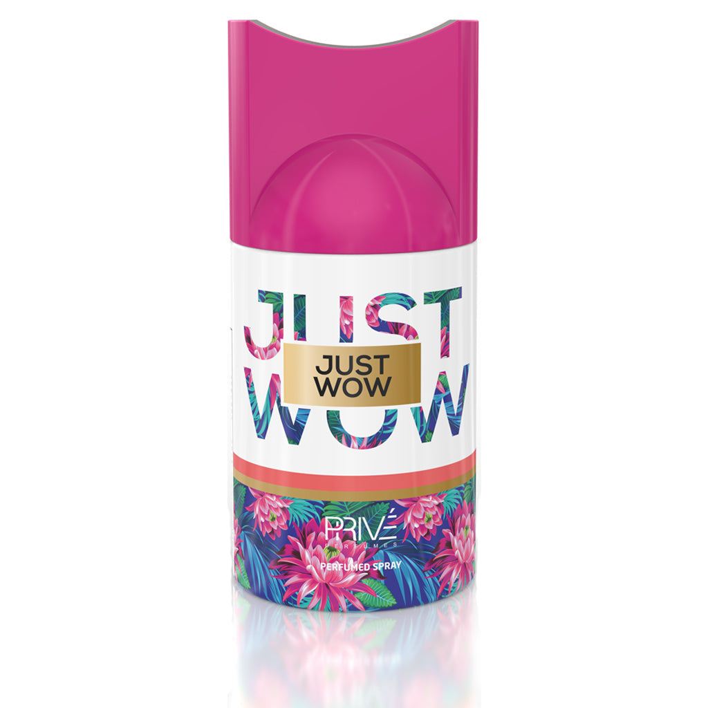 PRIVE Just Wow Tropical Guava Floral Heart Creamy Coconut Long Lasting Perfume Deodorant 250ml 6 Pack