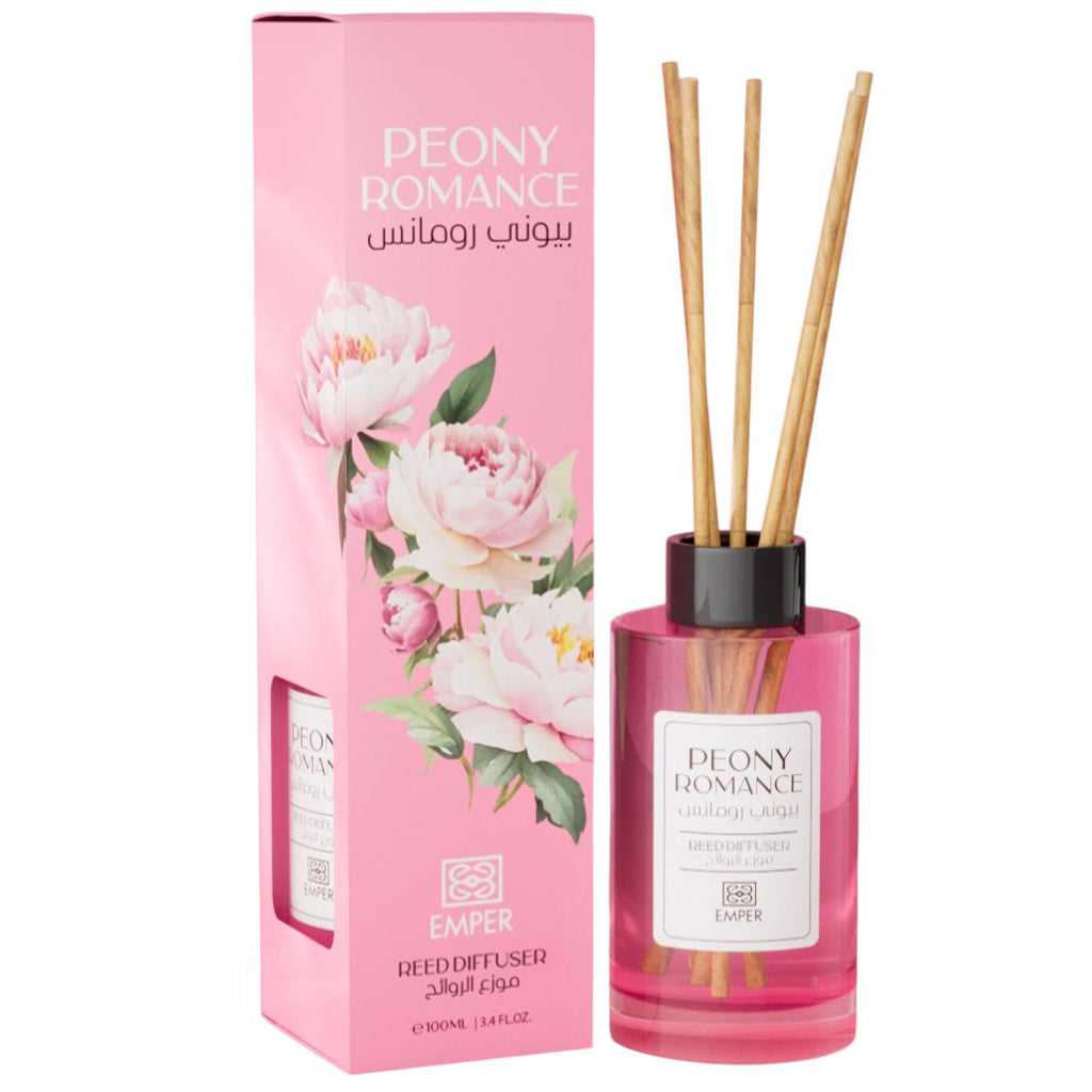 EMPER Peony Romance Premium Romantic Floral Reed Diffuser 100ml