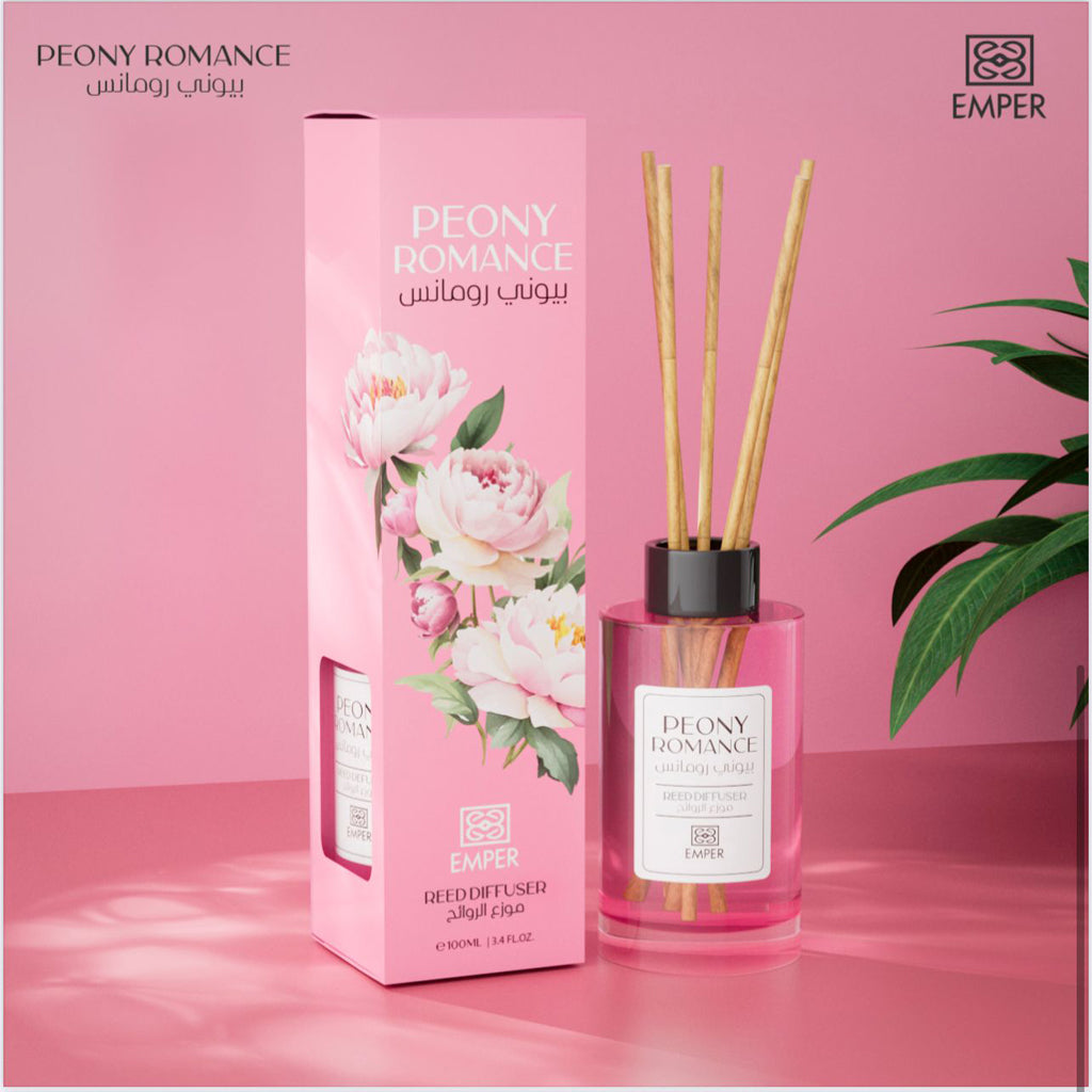 EMPER Peony Romance Premium Romantic Floral Reed Diffuser 100ml